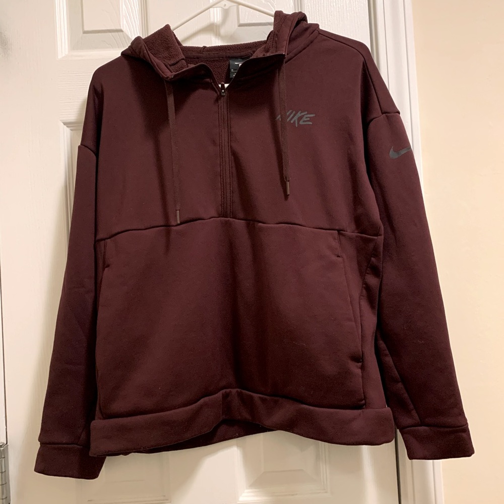Nike Maroon Quarter Zip Sweatshirt